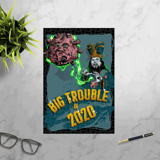 Big Trouble in 2020 50pt White Cardboard