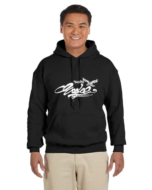 Eagles Script Gildan Adult Heavy Blend 13.3 oz./lin. yd., 50/50 Hood | G185