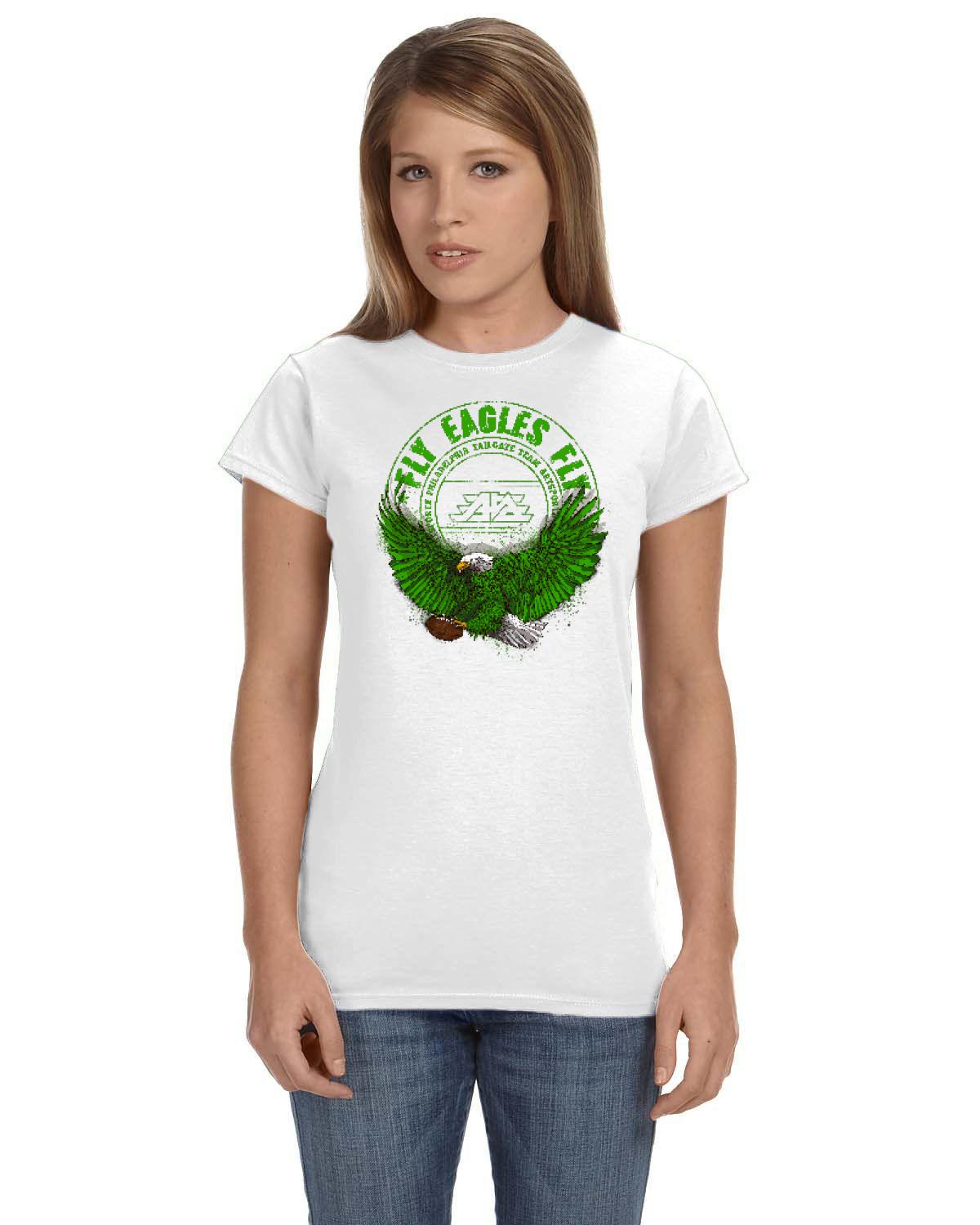 Fly Eagles Fly 2021 Gildan Ladies' Softstyle 7.5 oz./lin. yd. Fitted T-Shirt | G640L