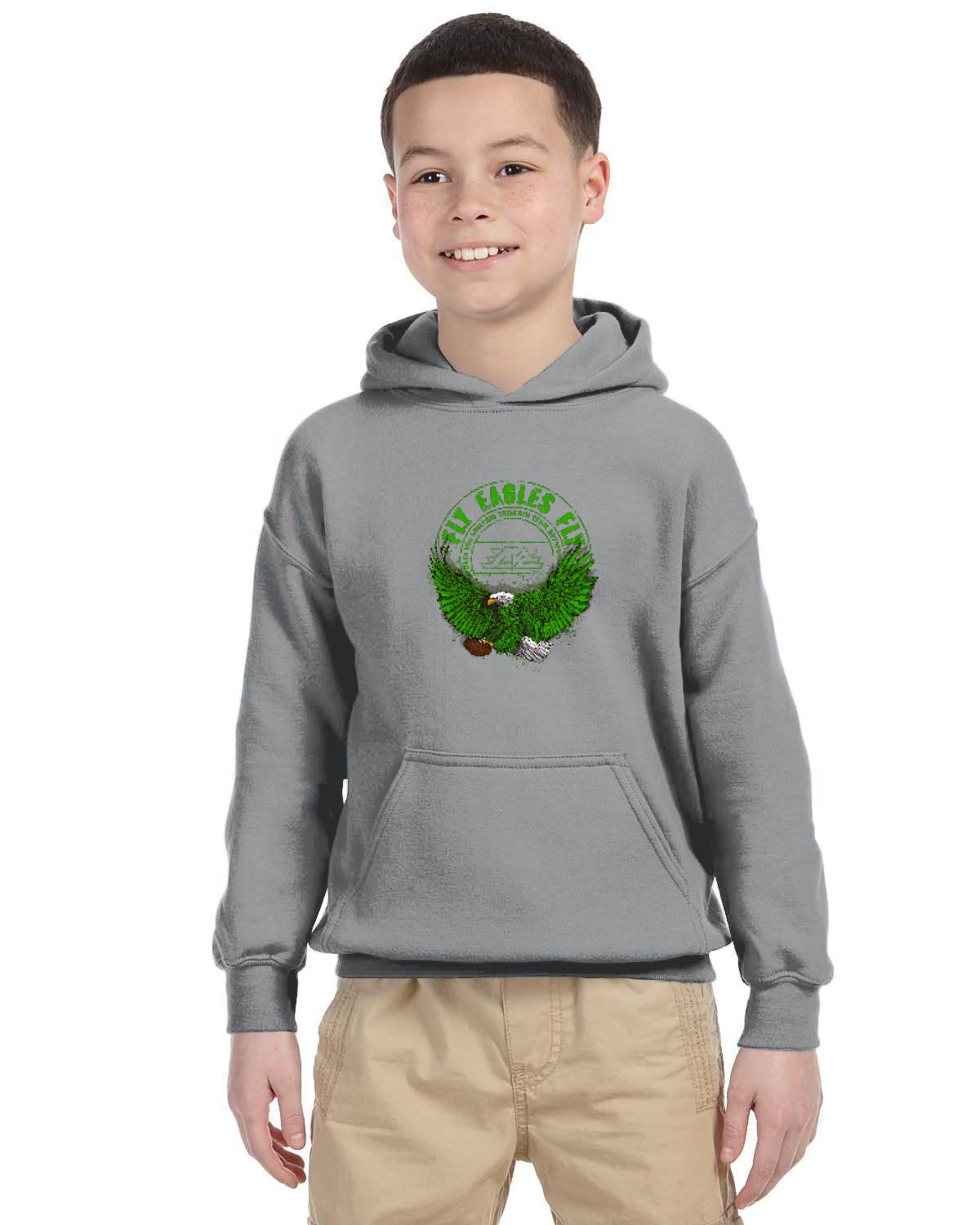 Fly Eagles Fly 2021 Gildan Youth Heavy Blend 13.3 oz./lin. yd., 50/50 Hood | G185B