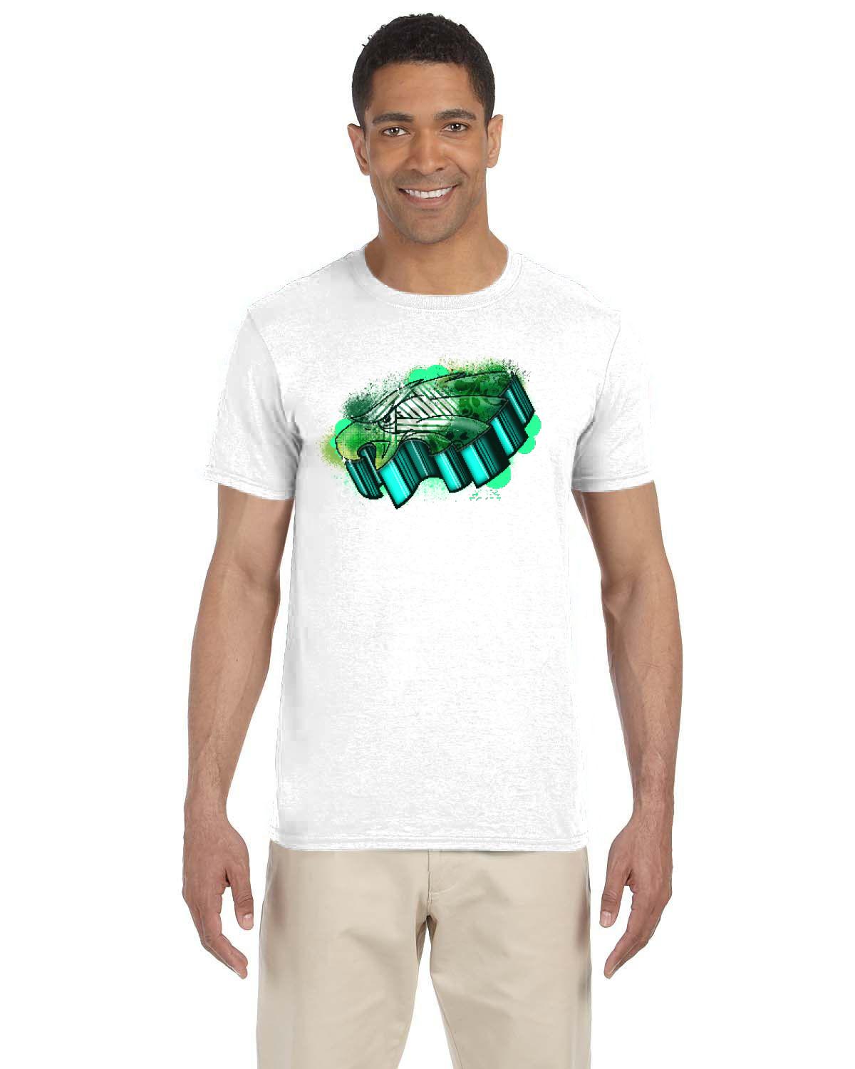 Eagles 3D Gildan Adult Softstyle 7.5 oz./lin. yd. T-Shirt | G640