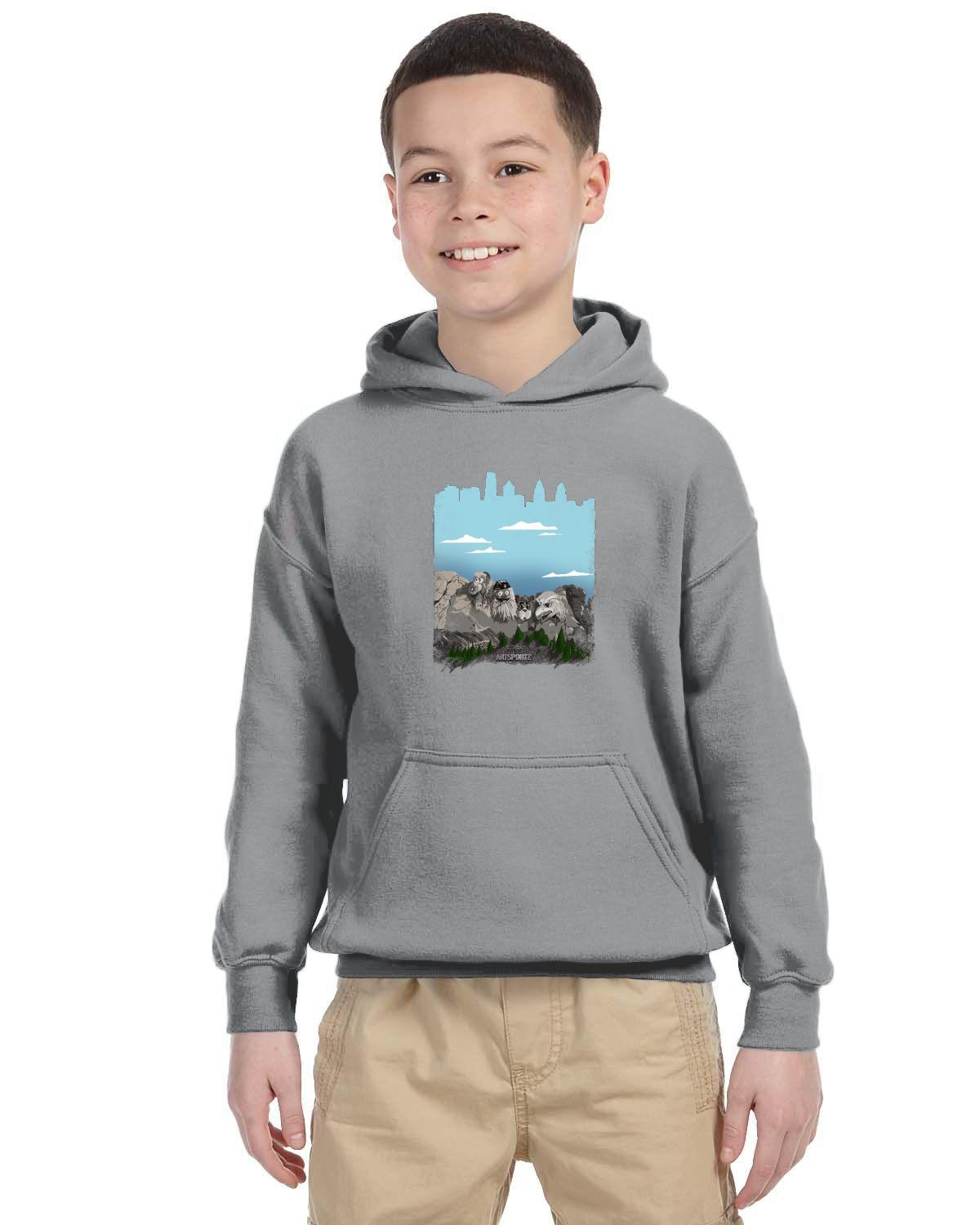 Mt Rushmore Philly (Mt Crushmore) Gildan Youth Heavy Blend 13.3 oz./lin. yd., 50/50 Hood | G185B