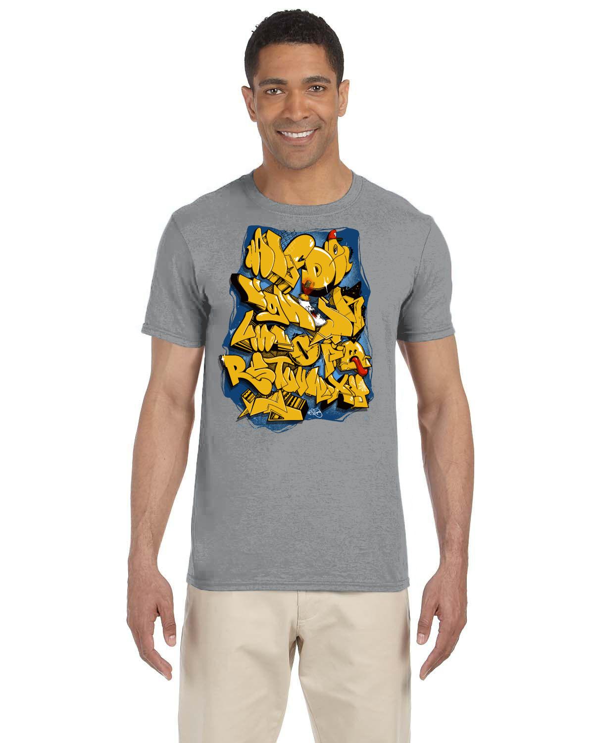 Funky Alphabet Gildan Adult Softstyle 7.5 oz./lin. yd. T-Shirt | G640