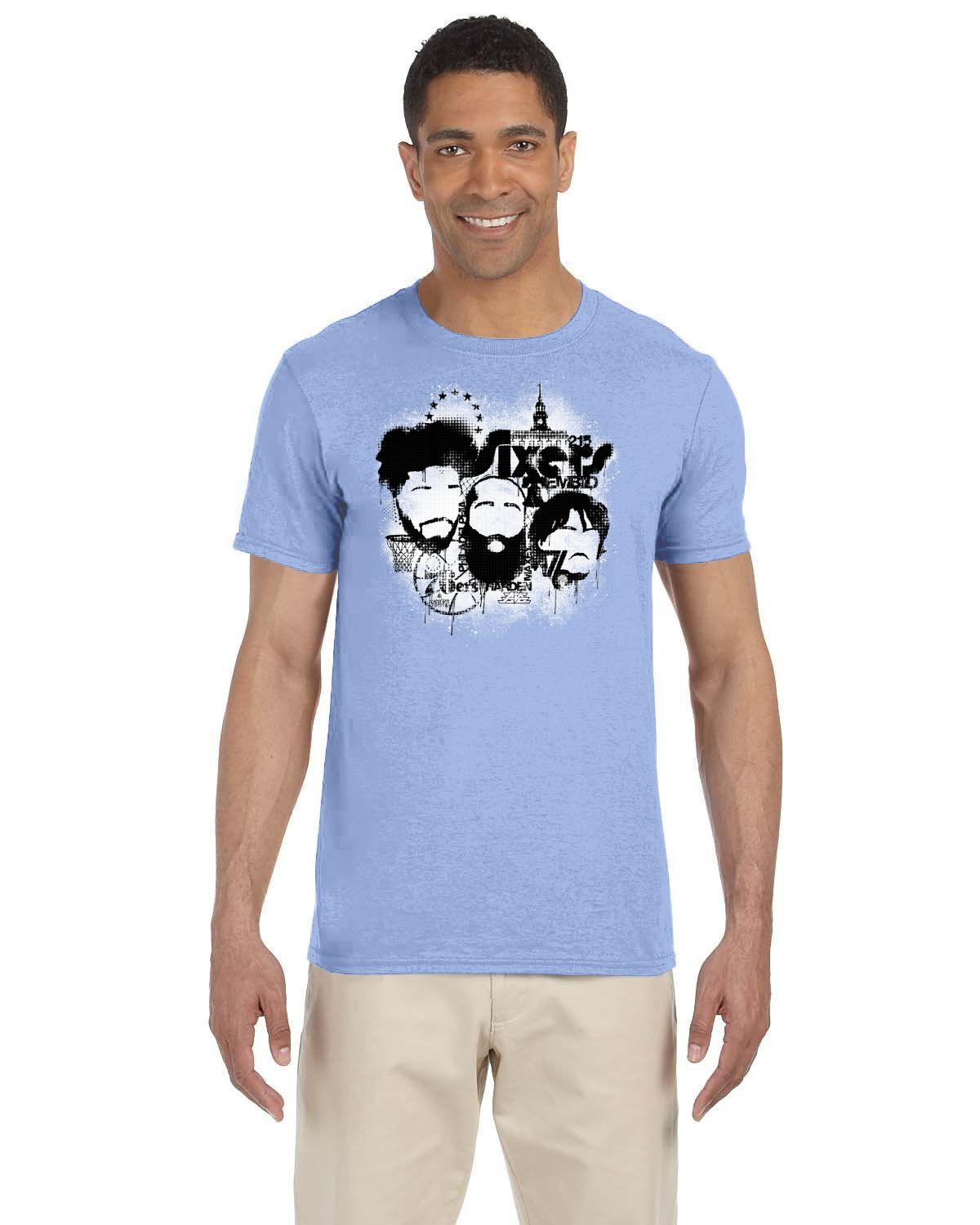 Sixers 3 Gildan Adult Softstyle 7.5 oz./lin. yd. T-Shirt | G640