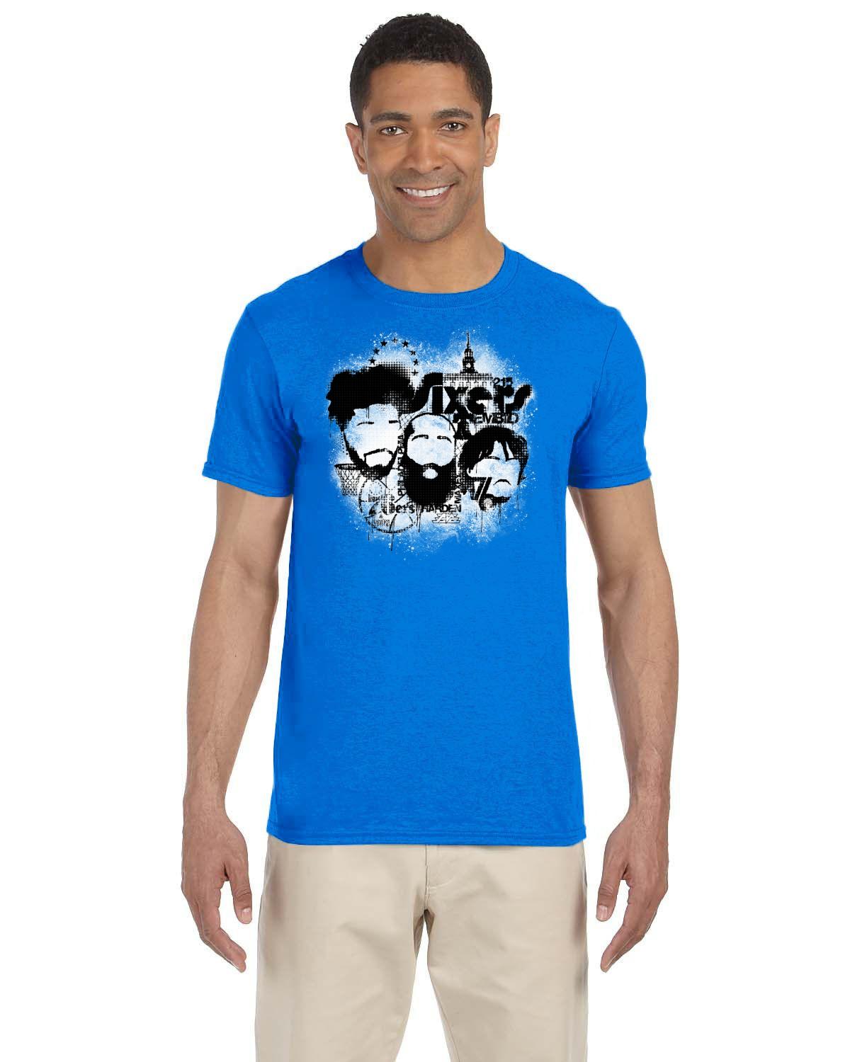 Sixers 3 Gildan Adult Softstyle 7.5 oz./lin. yd. T-Shirt | G640