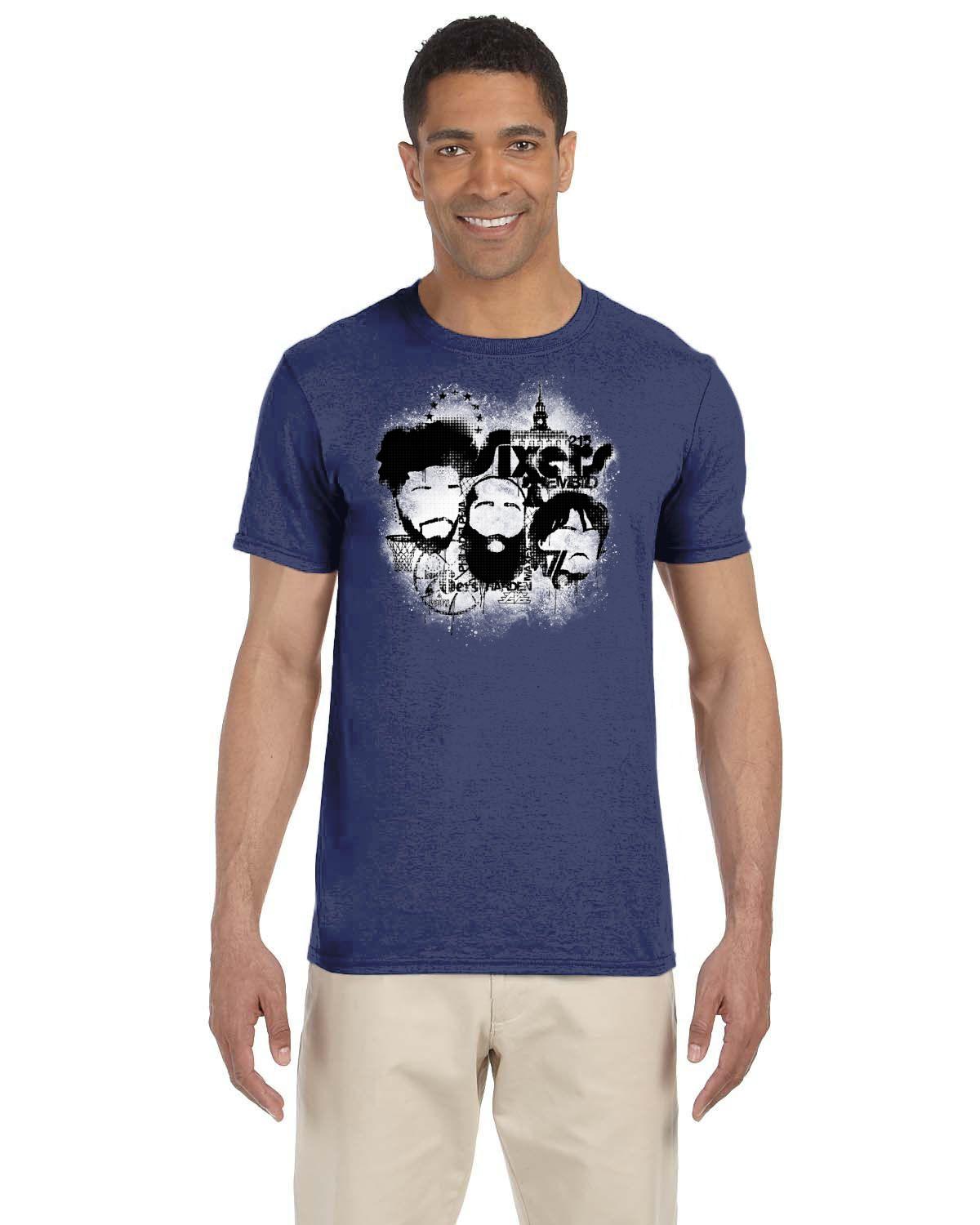 Sixers 3 Gildan Adult Softstyle 7.5 oz./lin. yd. T-Shirt | G640