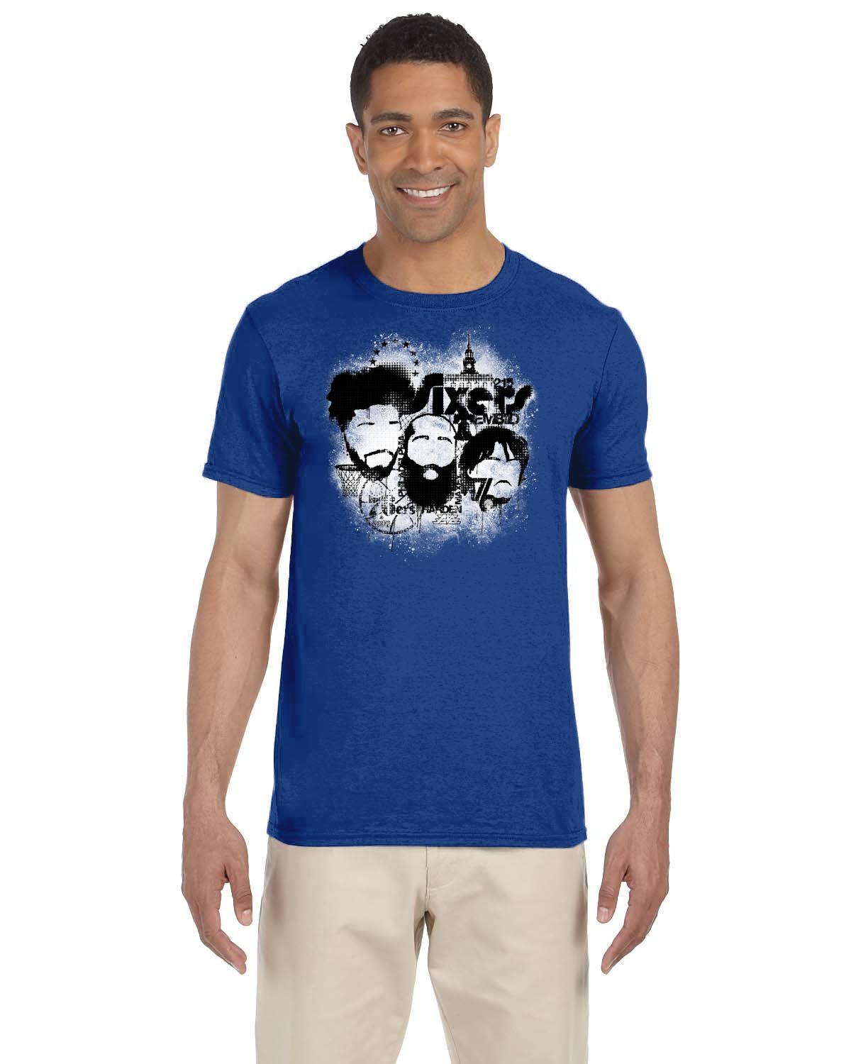 Sixers 3 Gildan Adult Softstyle 7.5 oz./lin. yd. T-Shirt | G640