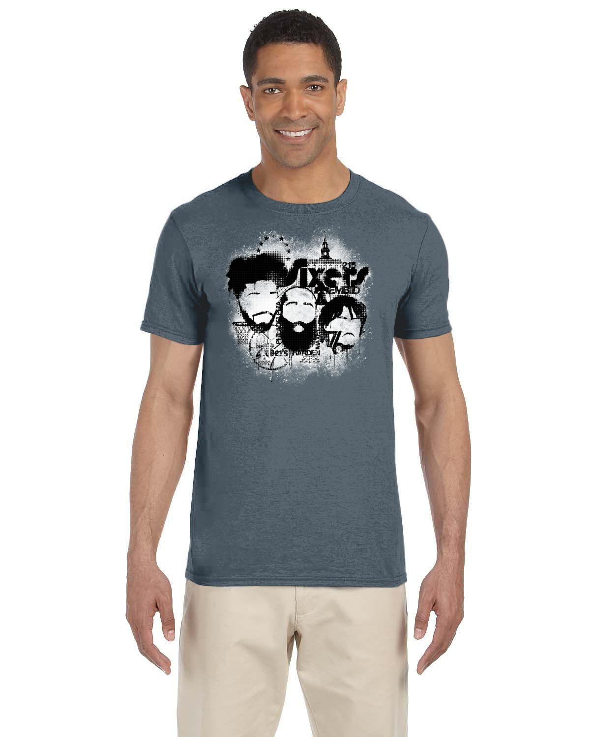 Sixers 3 Gildan Adult Softstyle 7.5 oz./lin. yd. T-Shirt | G640