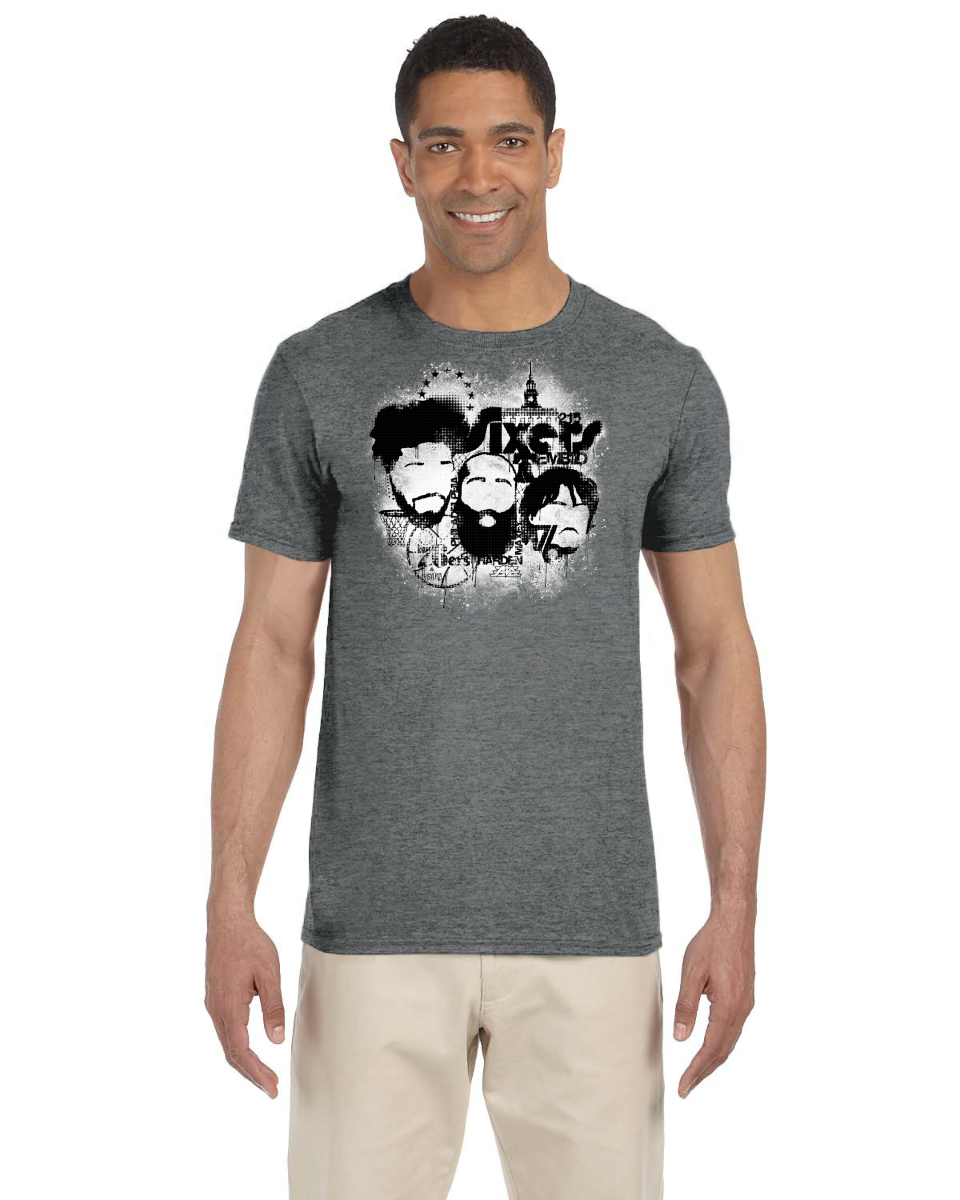Sixers 3 Gildan Adult Softstyle 7.5 oz./lin. yd. T-Shirt | G640