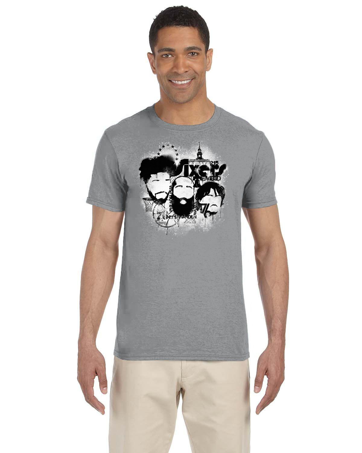 Sixers 3 Gildan Adult Softstyle 7.5 oz./lin. yd. T-Shirt | G640
