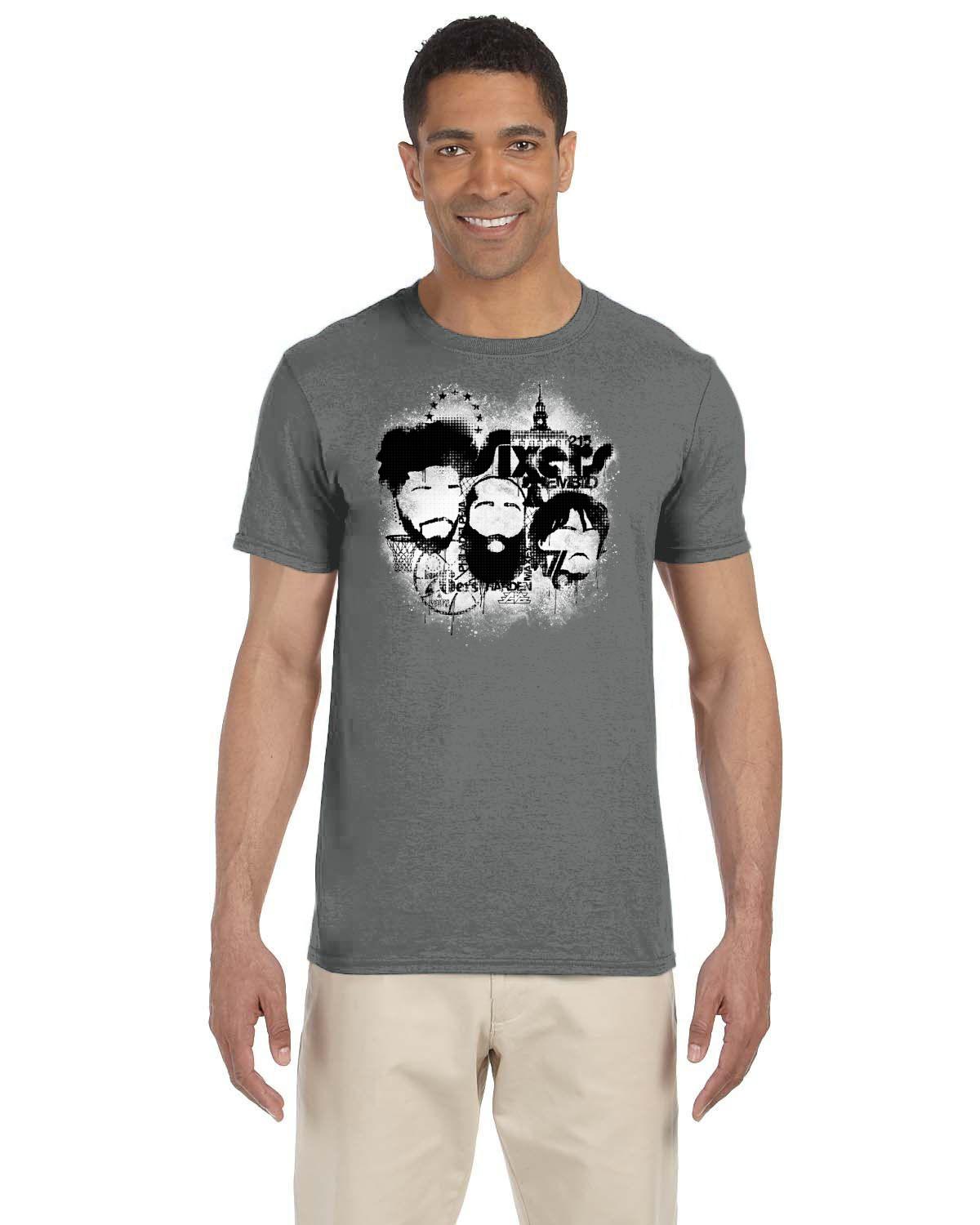 Sixers 3 Gildan Adult Softstyle 7.5 oz./lin. yd. T-Shirt | G640