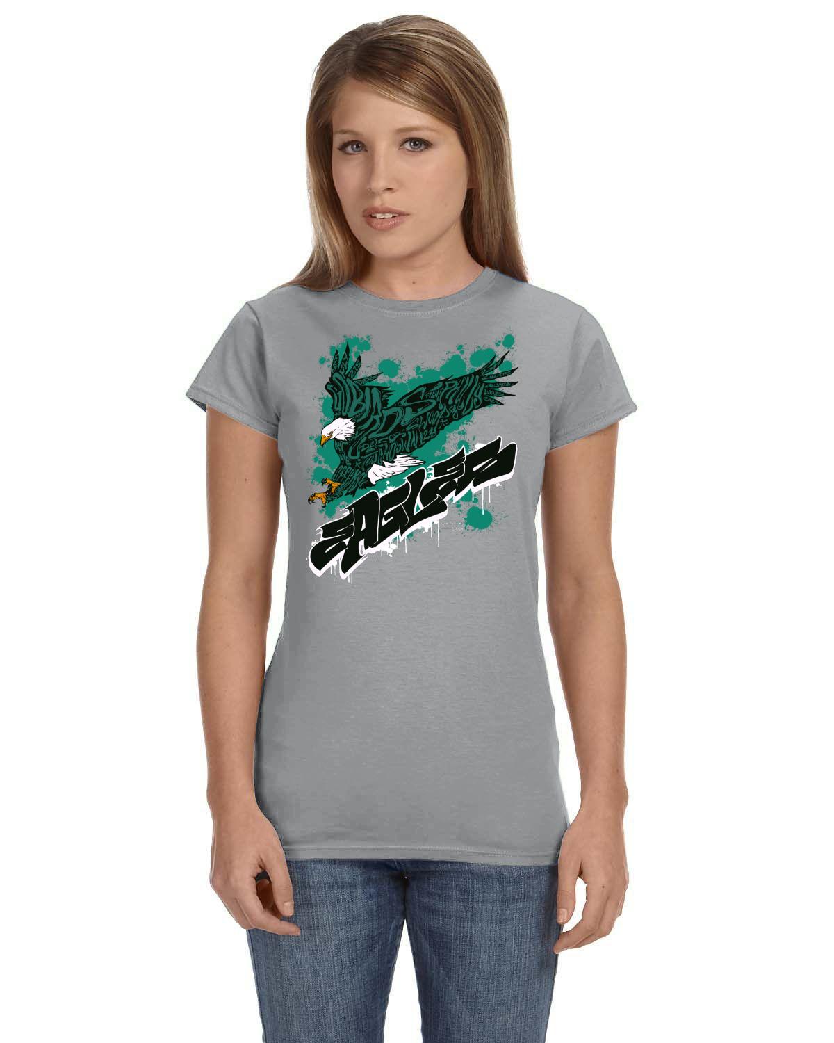 Eagles Fly 2022 Gildan Ladies' Softstyle 7.5 oz./lin. yd. Fitted T-Shirt | G640L