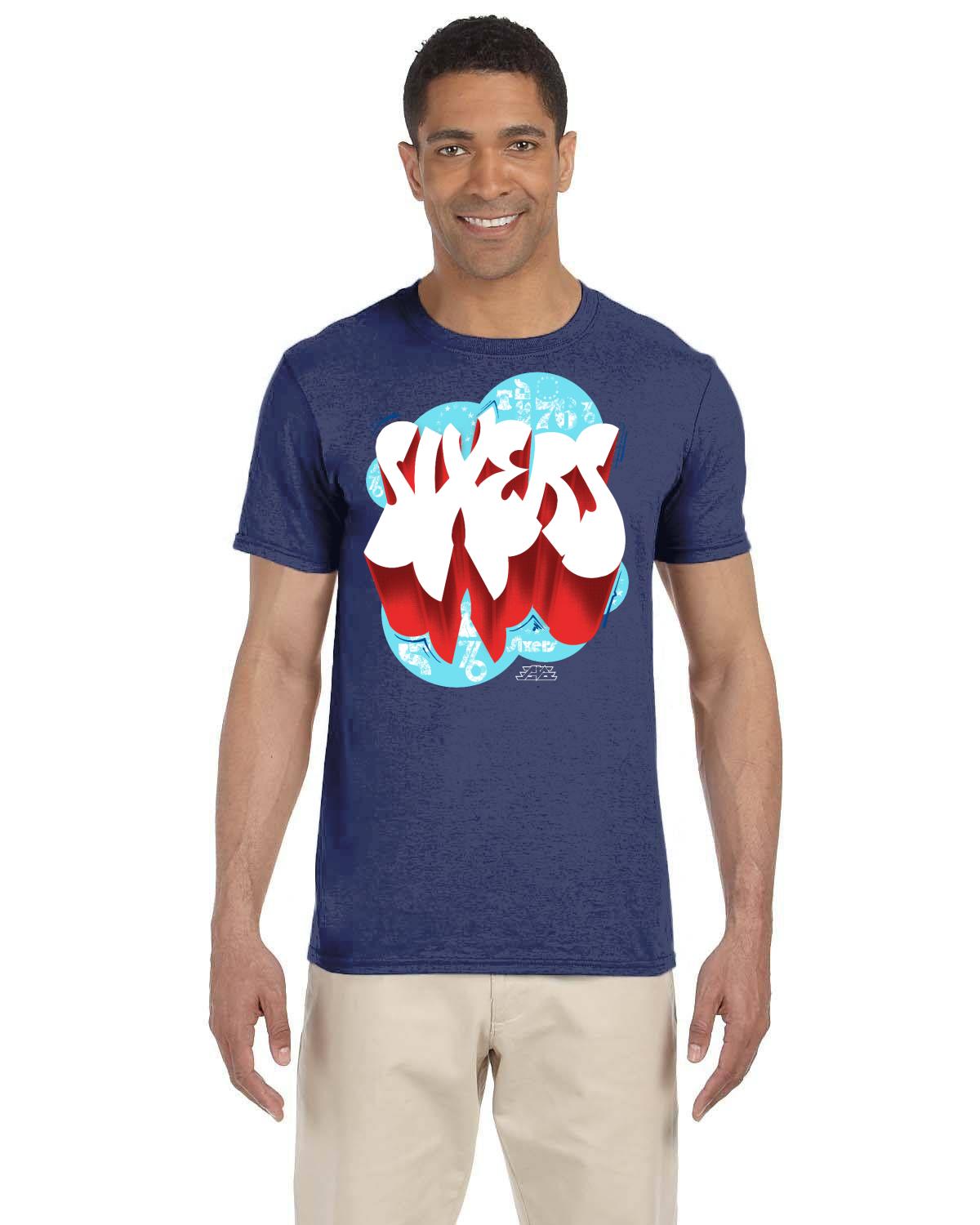 Sixers Tallboy Gildan Adult Softstyle 7.5 oz./lin. yd. T-Shirt | G640