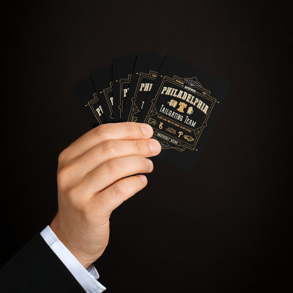 Artsportz Tailgate Team Black Custom Poker Cards
