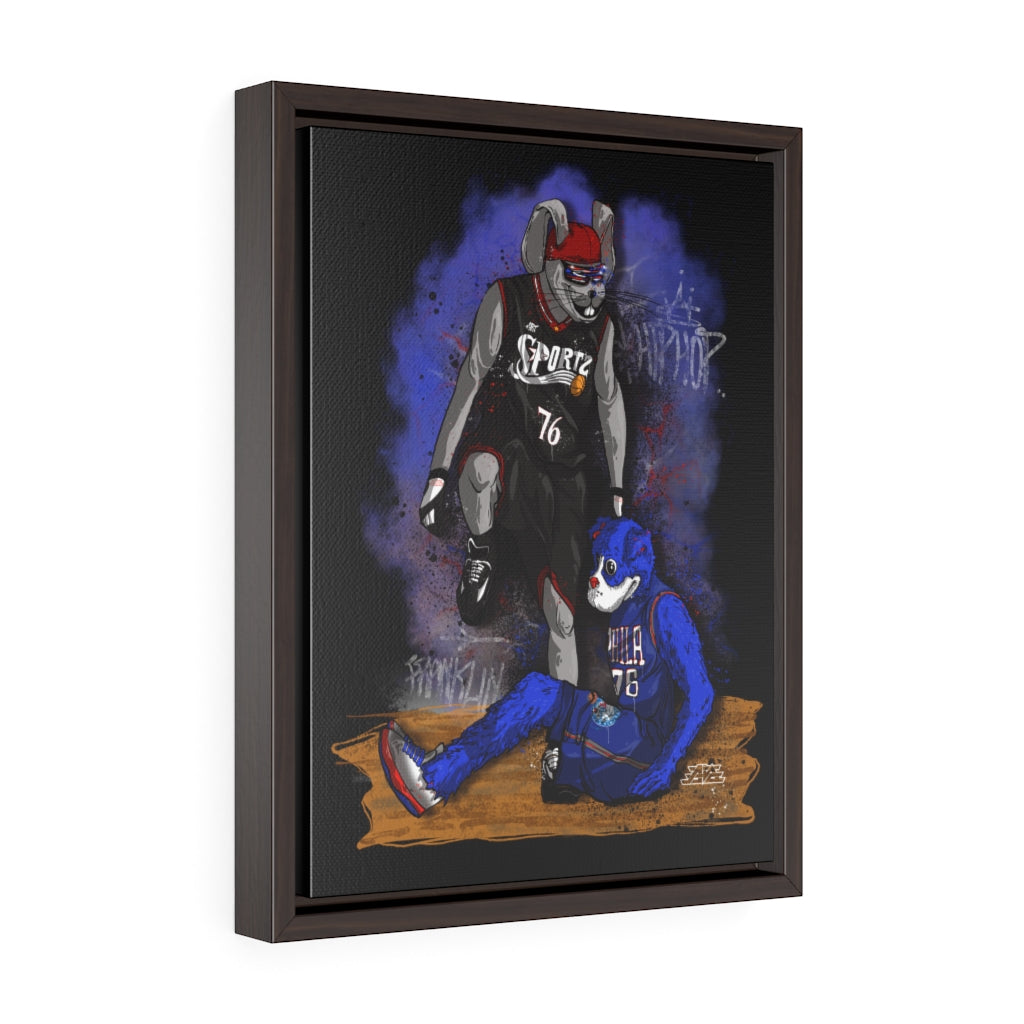 Hip Hop Step Over 76 Vertical Framed Premium Gallery Wrap Canvas