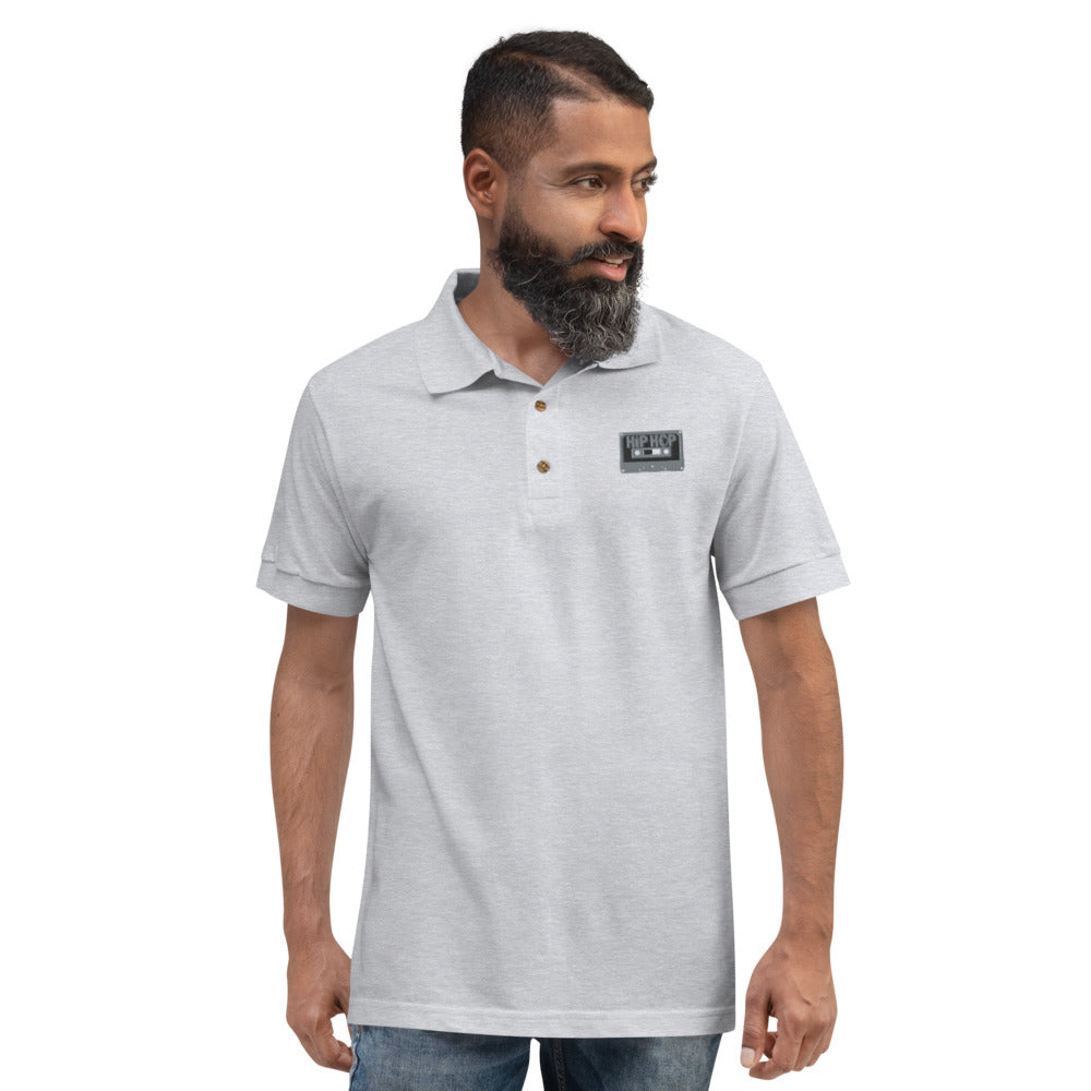 Hip Hop Tape Embroidered Polo Shirt