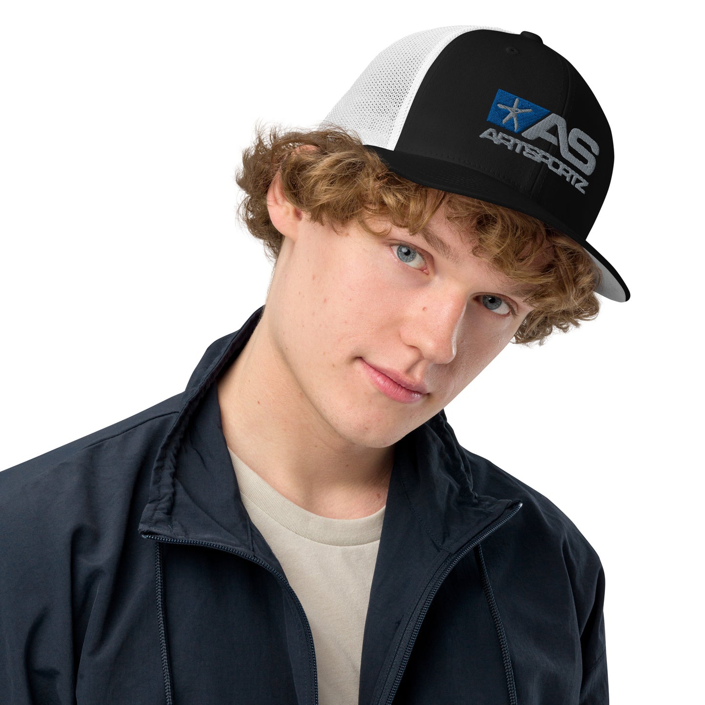 AS FLAG BLUE Closed-back trucker cap