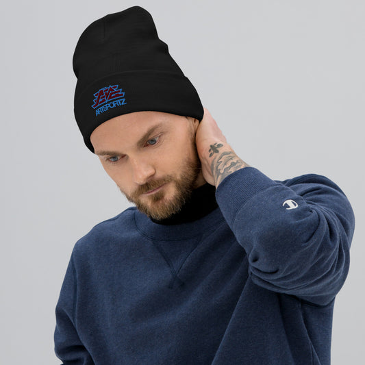 AS Logo Burgundy/Blue Embroidered Beanie