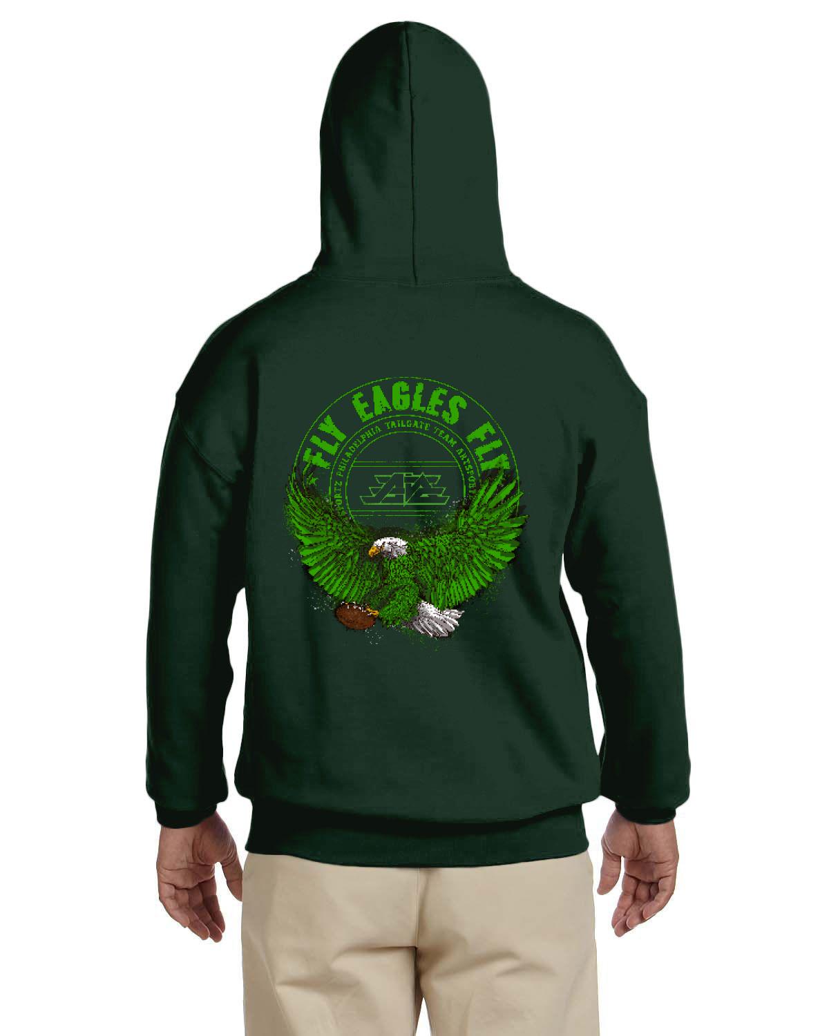Fly Eagles Fly 2021 Gildan Adult Heavy Blend 13.3 oz./lin. yd., 50/50 Hood | G185