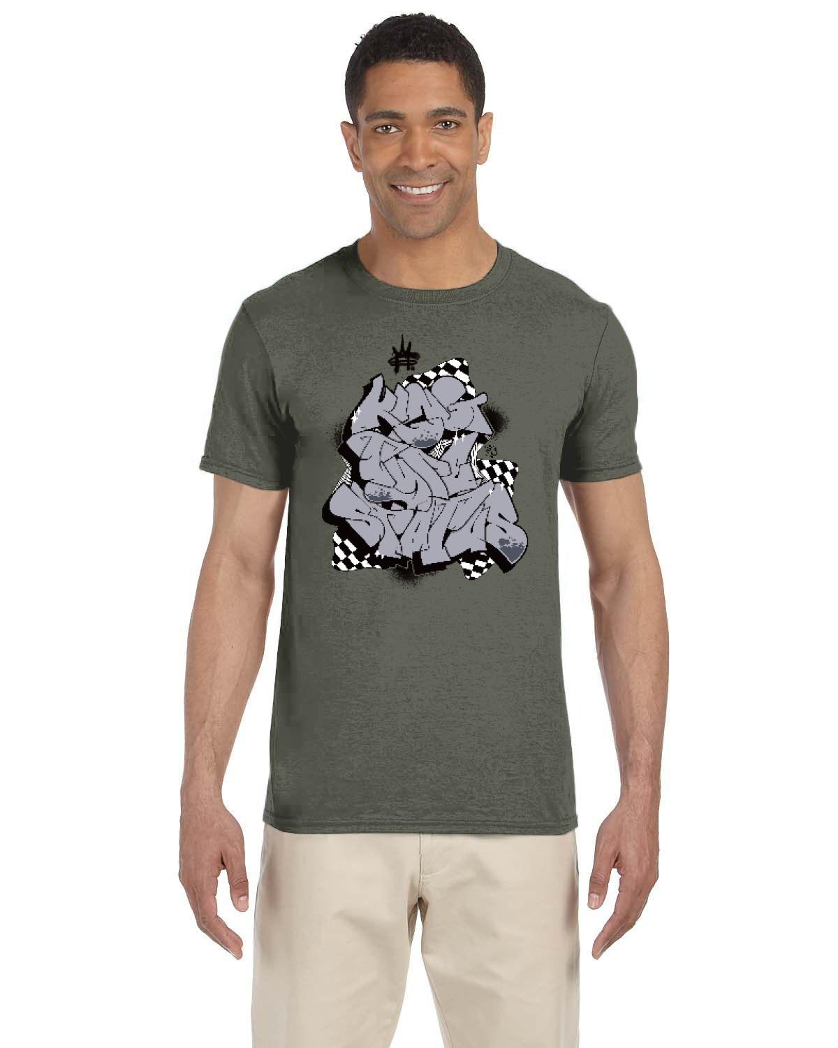 King Type Status Grey Tee (Gildan Adult Softstyle 7.5 oz./lin. yd. T-Shirt | G640)