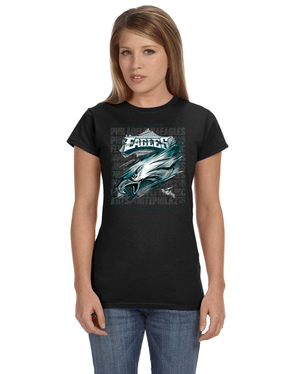 Fly Eagles Fly Ladies Tee (Gildan Ladies' Softstyle 7.5 oz./lin. yd. Fitted T-Shirt | G640L)