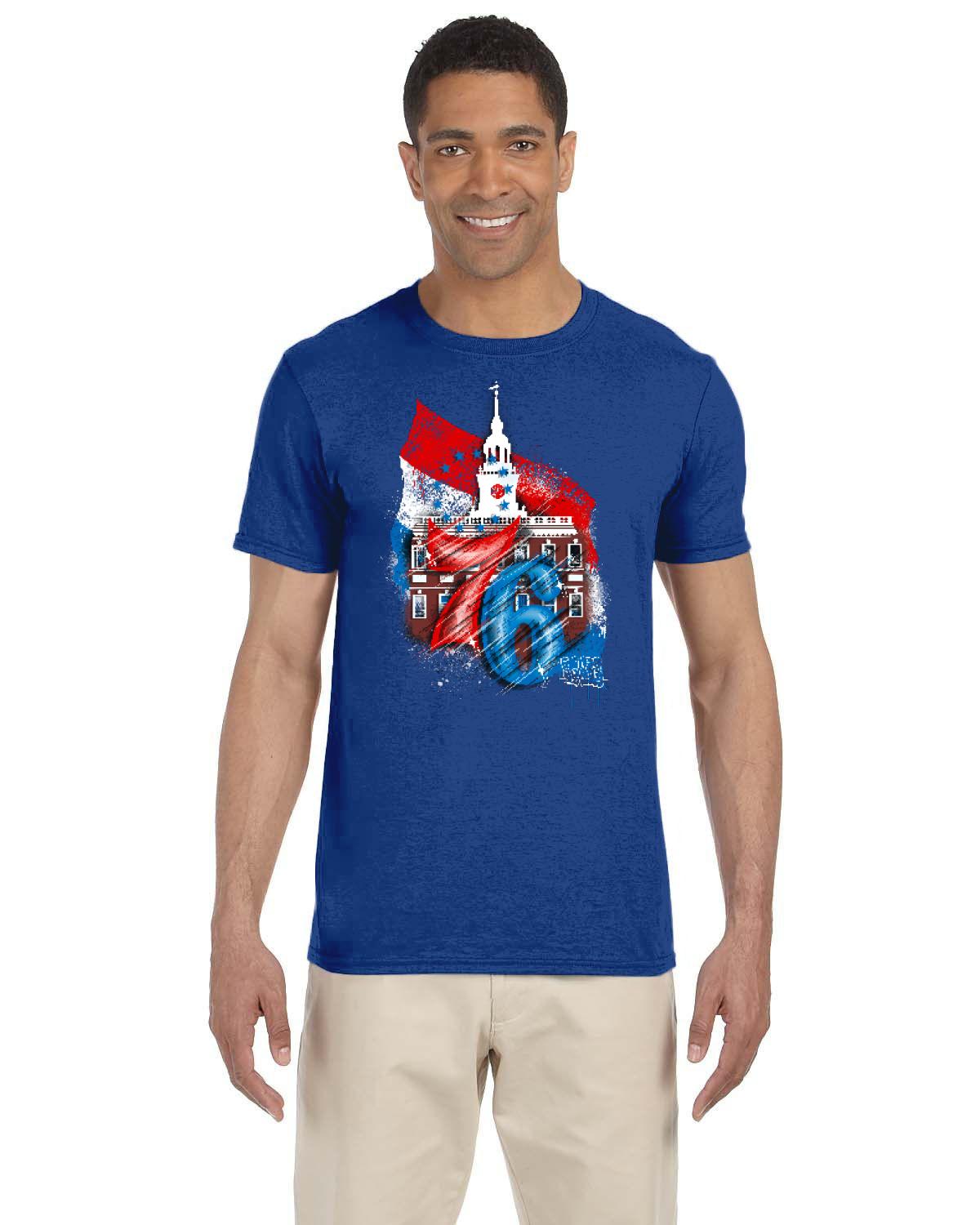 76ers Independence Tee (Gildan Adult Softstyle 7.5 oz./lin. yd. T-Shirt | G640)