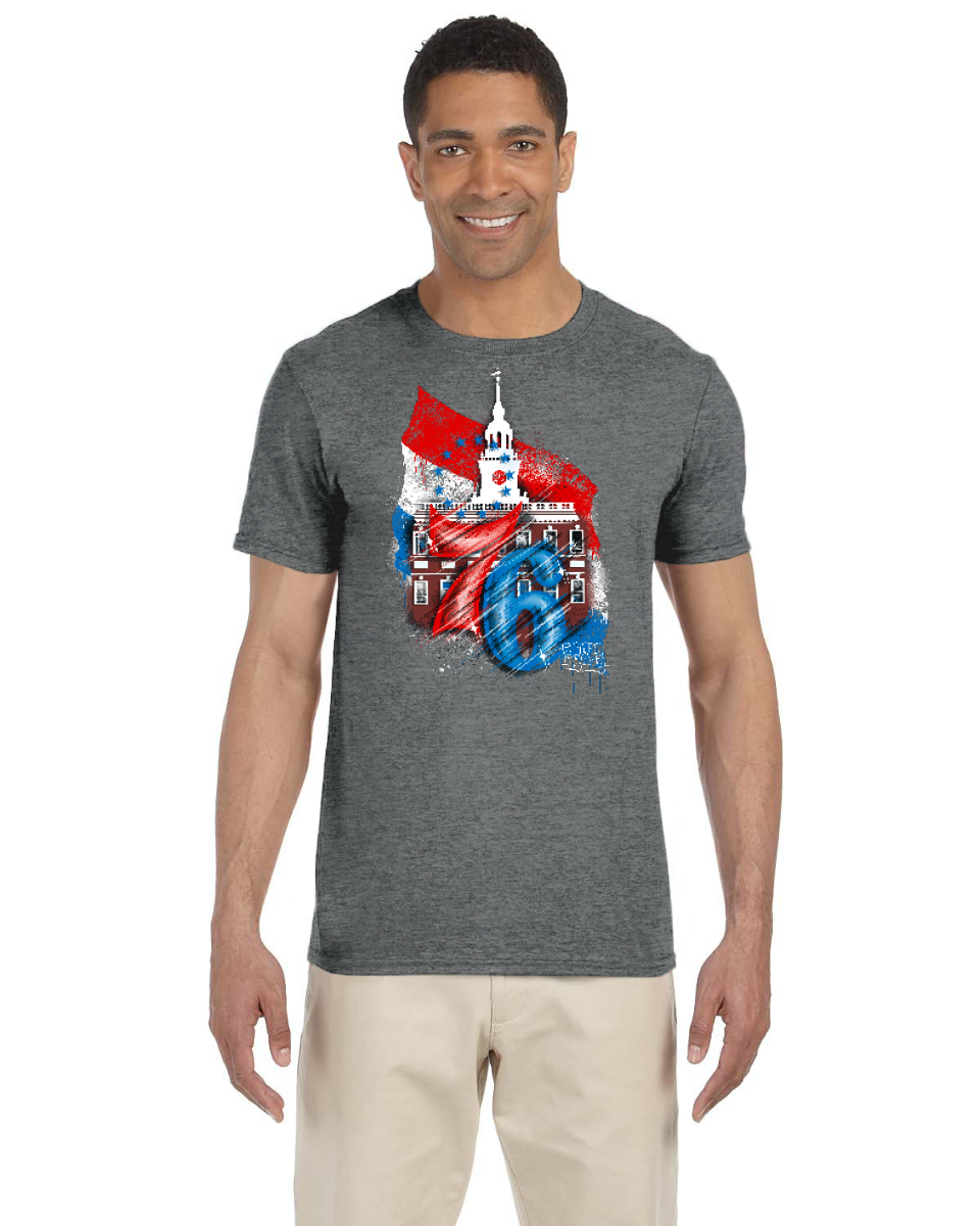 76ers Independence Tee (Gildan Adult Softstyle 7.5 oz./lin. yd. T-Shirt | G640)