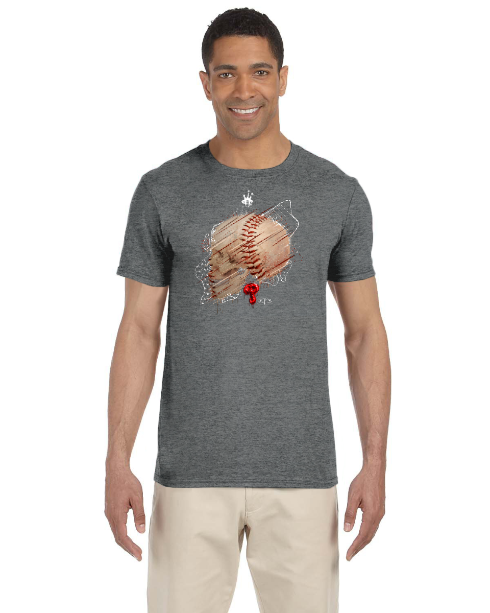 Philly Baseball Skull White Tee (Gildan Adult Softstyle 7.5 oz./lin. yd. T-Shirt | G640)
