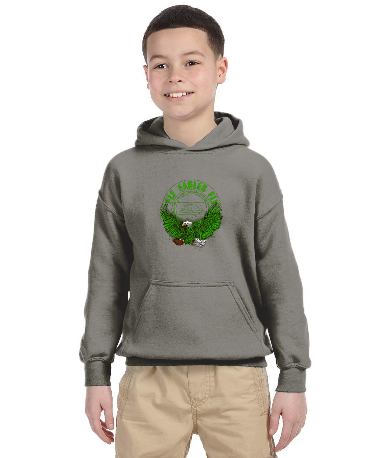 Fly Eagles Fly 2021 Gildan Youth Heavy Blend 13.3 oz./lin. yd., 50/50 Hood | G185B