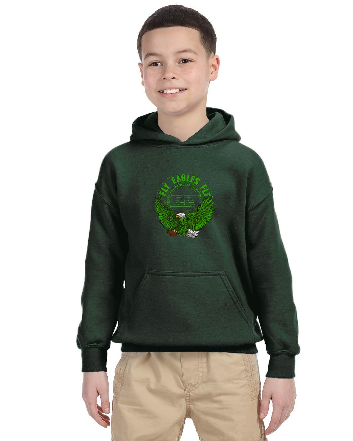 Fly Eagles Fly 2021 Gildan Youth Heavy Blend 13.3 oz./lin. yd., 50/50 Hood | G185B