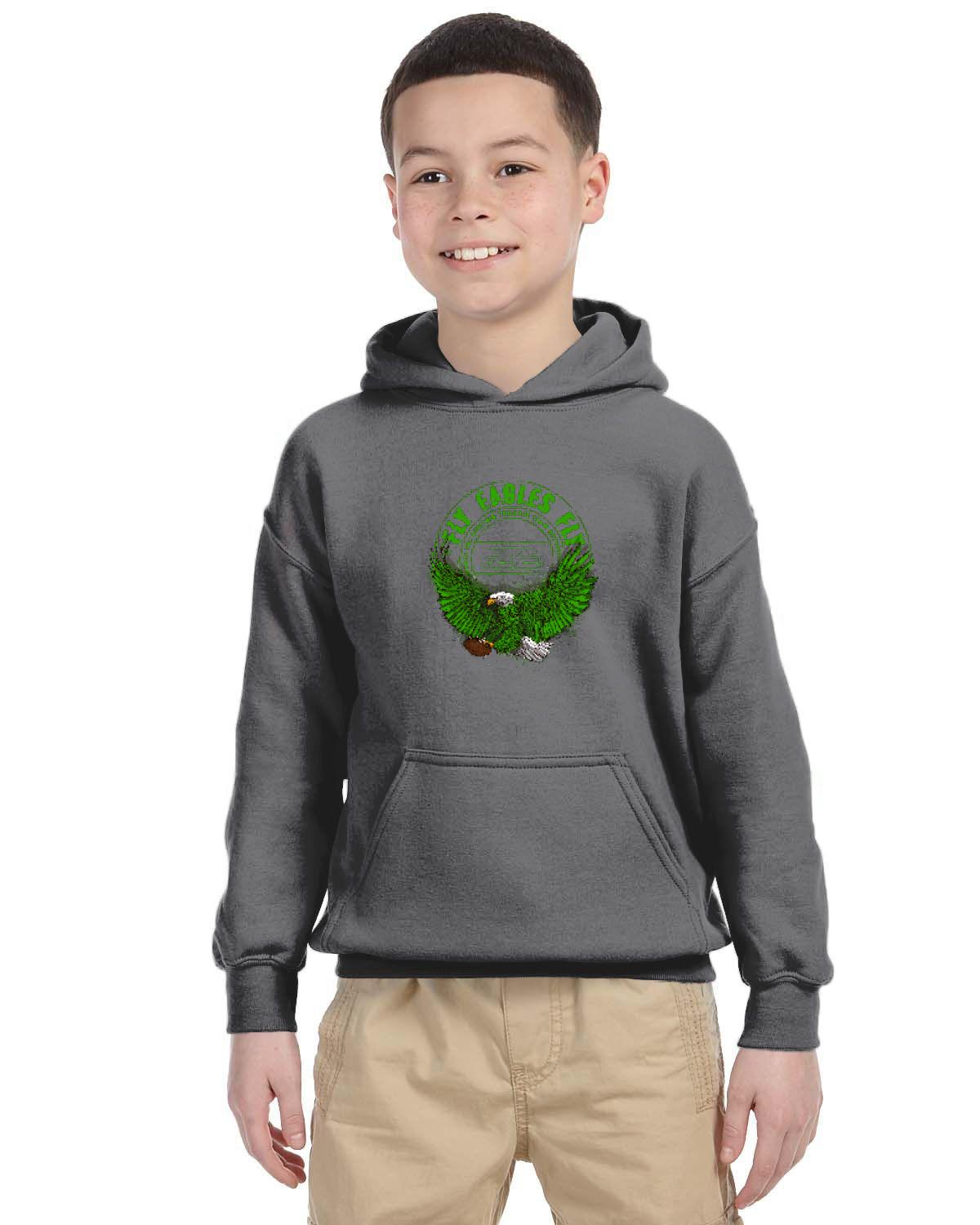 Fly Eagles Fly 2021 Gildan Youth Heavy Blend 13.3 oz./lin. yd., 50/50 Hood | G185B