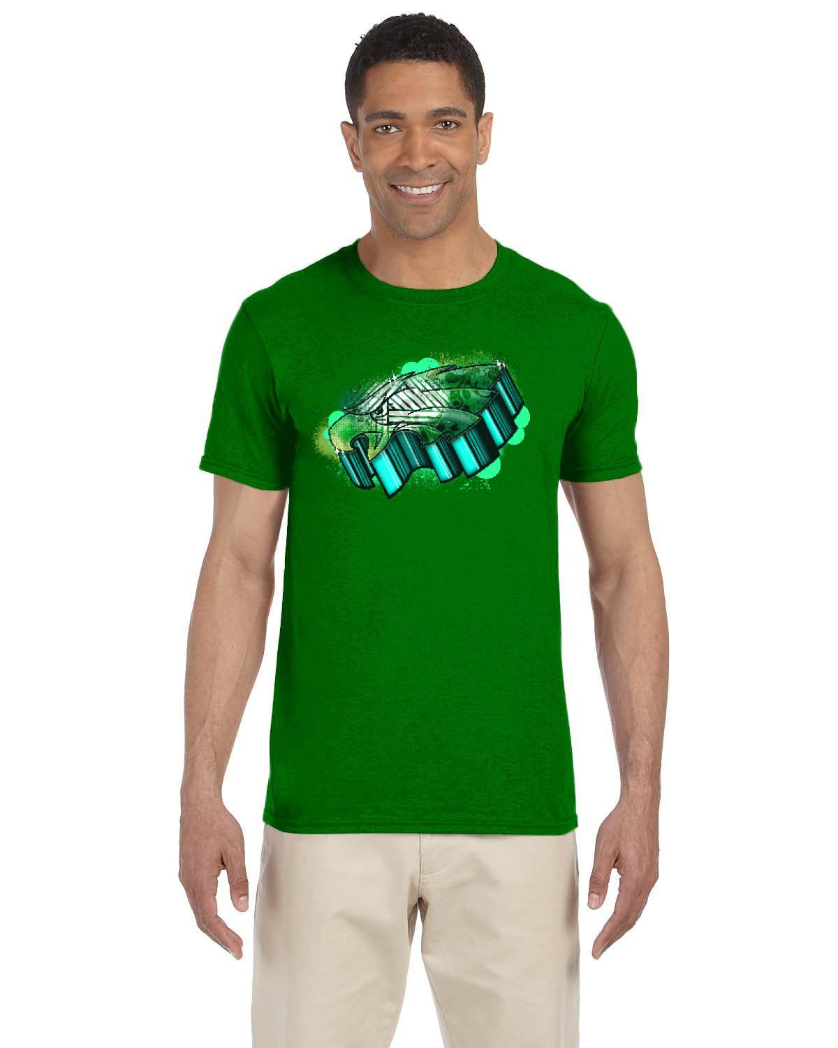 Eagles 3D Gildan Adult Softstyle 7.5 oz./lin. yd. T-Shirt | G640