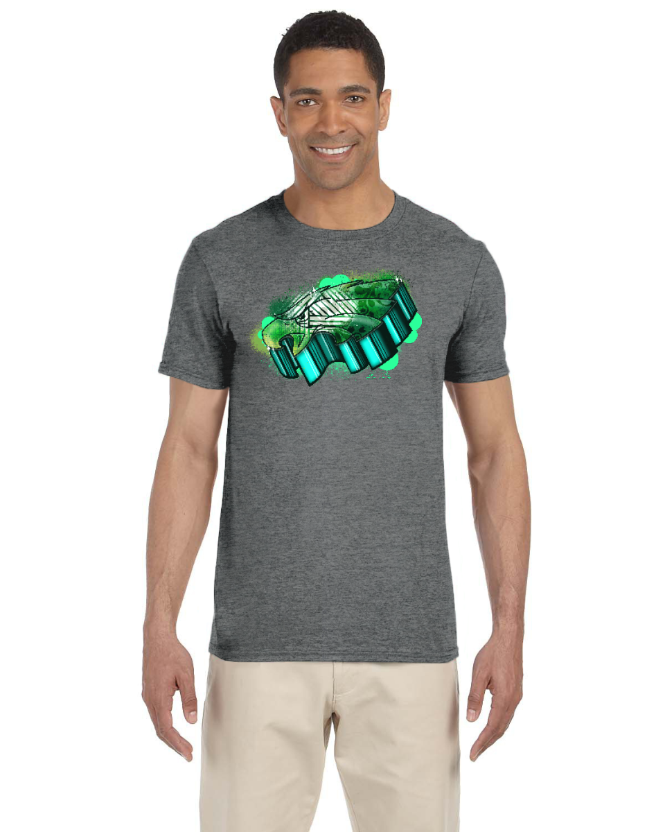 Eagles 3D Gildan Adult Softstyle 7.5 oz./lin. yd. T-Shirt | G640