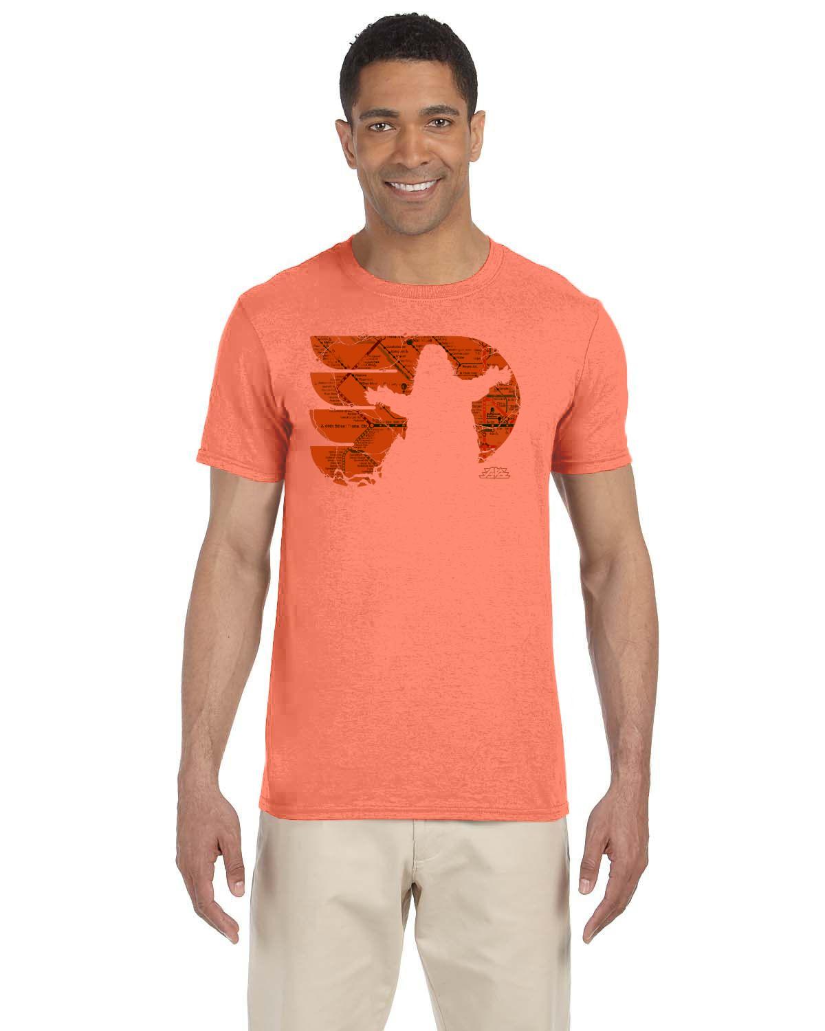 Gritty "Oh Yeah" Orange Map Gildan Adult Softstyle 7.5 oz./lin. yd. T-Shirt | G640