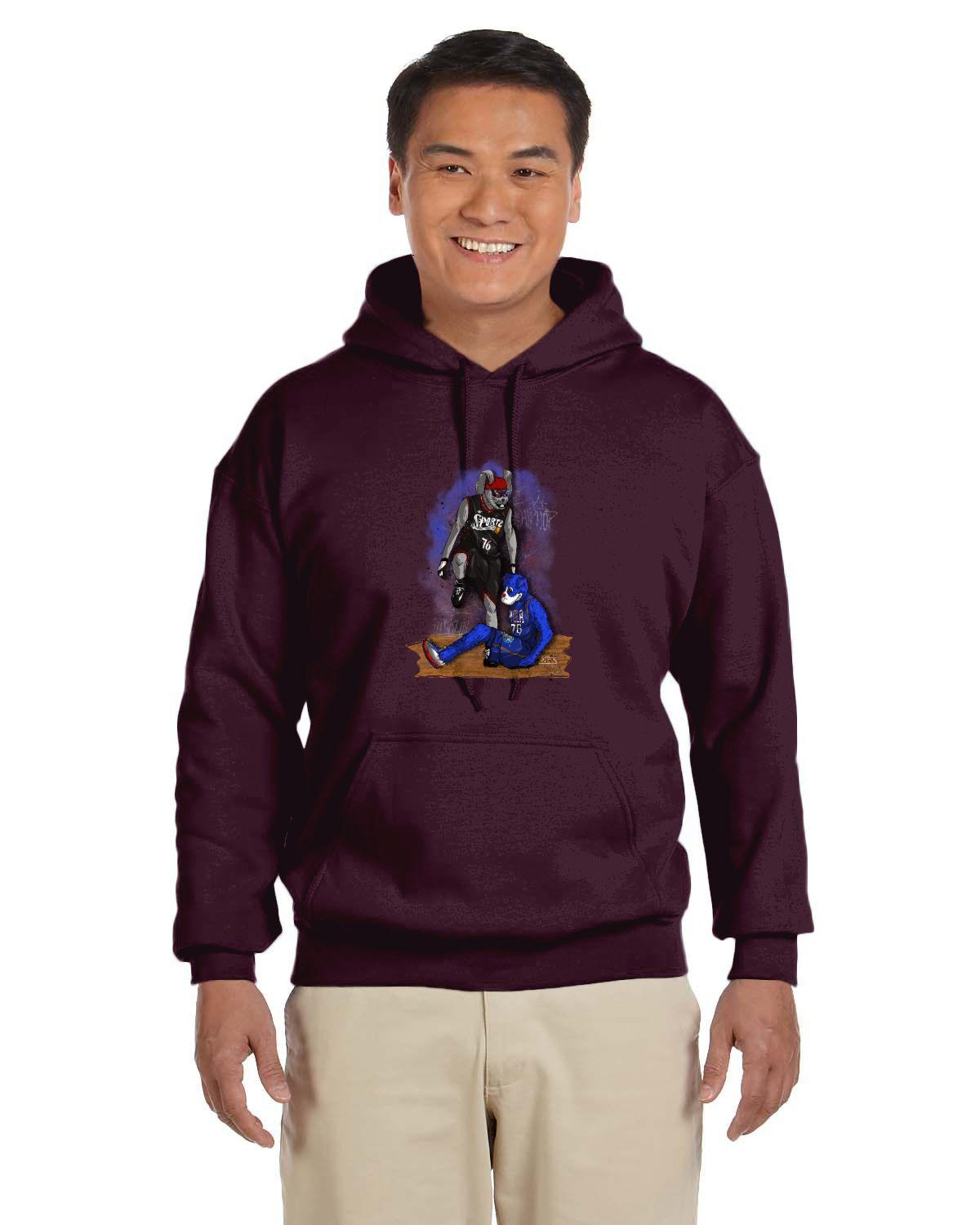 Hip Hop Step Over 76 Gildan Adult Heavy Blend 13.3 oz./lin. yd., 50/50 Hood | G185