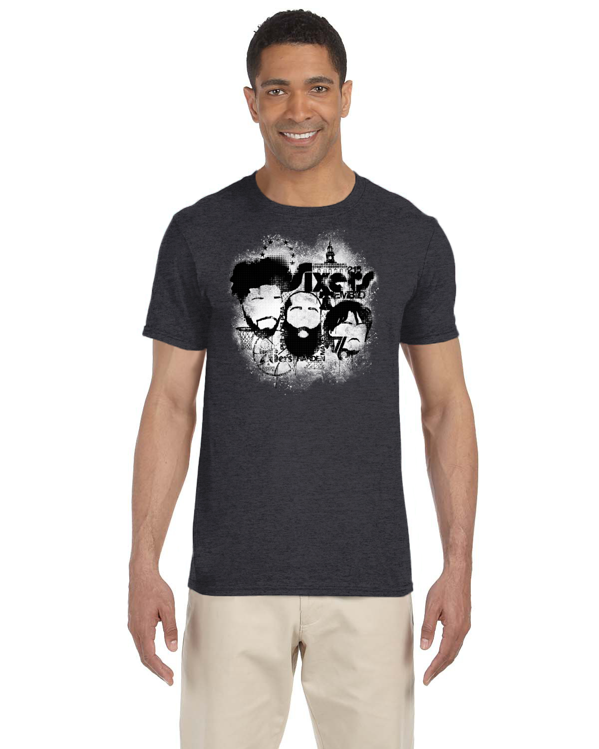 Sixers 3 Gildan Adult Softstyle 7.5 oz./lin. yd. T-Shirt | G640