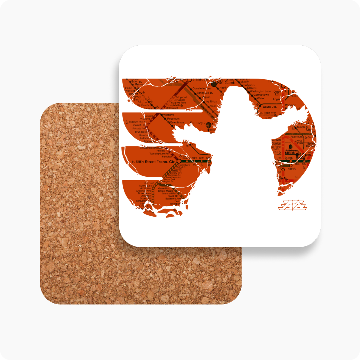 Gritty Oh Yeah Cork and hardwood coasters