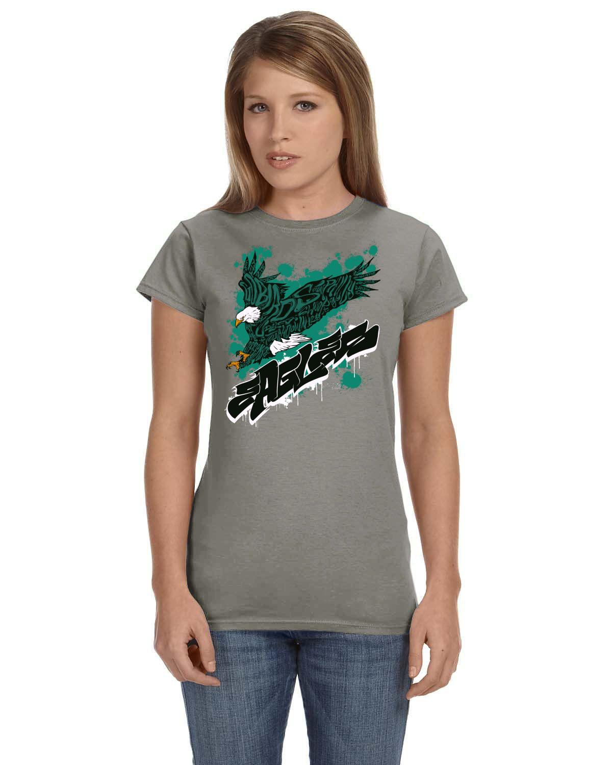 Eagles Fly 2022 Gildan Ladies' Softstyle 7.5 oz./lin. yd. Fitted T-Shirt | G640L