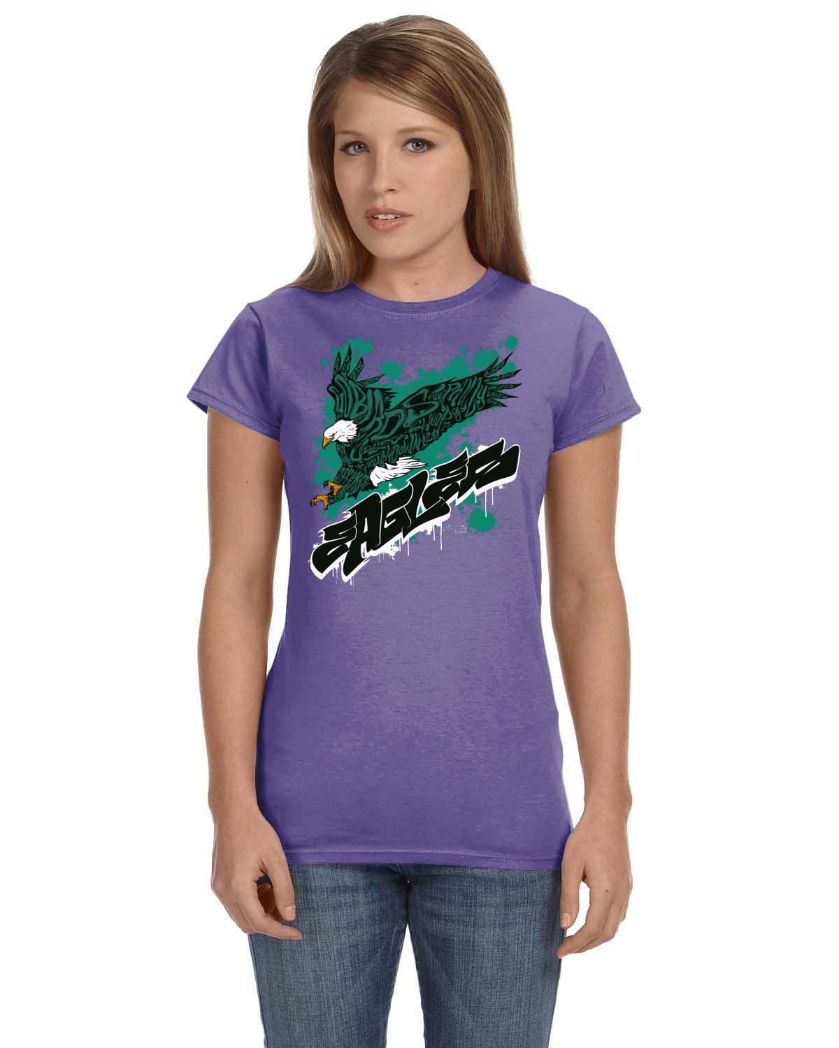 Eagles Fly 2022 Gildan Ladies' Softstyle 7.5 oz./lin. yd. Fitted T-Shirt | G640L